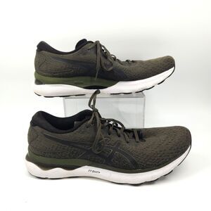 ASICS Gel Nimbus 24 Shoes Mens Size 14 US Green Black Running 1011B359